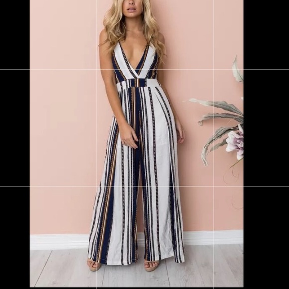 Pants - Black and white jumpsuit romper